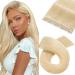 Silk-Co hair parts real hair clip in extensions real hair 1PC 5Clips hair extension soft naturally human hair smooth hair extensions 20cm-40g 613# blonde blonde 20cm blonde