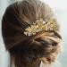 shanpu 3X Wedding Bridal Hair Combs Vintage Imitation Crystal Hairpins Prom Jewelry Gold Silver Flower Pattern Women Gold - Buy Online on GoSupps.com