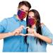 ZQP 20PCS Valentine's Day Design Disposable 3ply Face Bandanas Elastic Earloop Pr-otective Breathable Comfortable FaceDecors for Adults - Buy Online on GoSupps.com