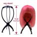 Suttie 2PCS Portable Collapsible Wig Stand - Durable Travel Wig Holder for All Wigs (Black) - Buy Online on GoSupps.com