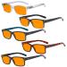 Eyekepper 5 pieces Classic Spring Hinge Reading Glasses Sun Reading Glasses Blue Light Blocking-b98-5 pieces 1.25 diopters