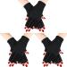 3 pair of uv shield gloves gel manicure glove anti uv fingerless gloves protect the hands in front of uv light lamp manicure dryer (color set 1)