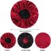 Fuyamp 2 Packs Satin Sleep Cap Adjustable Silky Sleep Bonnet for Women Long Curly Hair Double-Sided Waterproof Satin Hair Cap Extra Large Sleep Satin Bonnet for Women Girls Sleeping Black+Rose Red - Buy Online on GoSupps.com