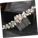 Ipetboom Rhinestone Bridal Comb Hair Comb Bridal Headpiece Crystal Headpiece Crystal Headdress Hair Pearls Bridal Pearl Headwear Honey Brows Hair Accessories Rhinestones Bride Abs - Buy Online on GoSupps.com