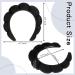 Cindeer 3 Pcs Spa Headband & Hair Scrunchies Set for Women - Wide Padded Headband for Makeup & Shower - Black - Buy Online on GoSupps.com