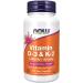 now Foods Vitamin D-3 & K-2 1000 IU / 45 mcg 120 Veg Capsules