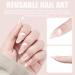LADYING 24 Pcs Almond Short False Nails | White Swirl French Press On Nails | Trendy Oval Stick On Nails for Women - Buy Online on GoSupps.com