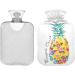 Naanle Colorful Pineapple Watercolor Heat Bottle | 2L Large Warm-Up Bag for Pain Relief & Therapy - Bed Hands Feet - Transparent Design - Buy Online on GoSupps.com