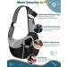 Pawaboo Dog Sling Carrier - Breathable Mesh Puppy Crossbody Purse for Outdoor Travel - Medium Black - Buy Online on GoSupps.com