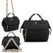 Small Diaper Bag Backpack, Mini Diaper Bag & Crossbody Diaper Tote Bag with Insulated Pocket Black
