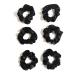 Velvet Scrunchies 6 Pieces. Small Sized 8 cm Across. Hair Scrunchie. Suit Child/Thin Hair Or If You Like A Lass Bulky Scrunchie. Black
