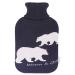 HomeTop Large 2 Liter Soft Knit Elegant Polar Bear Hot Water Bottle Cover - ONLY Cover (2L, Navy Blue) Navy Blue 1 Count (Pack of 1)