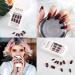 SIUSIO 24Pcs Medium Ombre Coffin Nails - Red Wine Full Cover Press On Nail Art Tips for Women and Girls - Buy Online on GoSupps.com