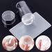 Niceneeded 4PC Nail Art Stamper Kit - Transparent Jelly Stamper Double Silicone Heads Blue Soft Stamp with Lid for Perfect Nail Designs - Buy Online on GoSupps.com
