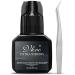 8ml Extra Strong Eyelash Extension Glue(0.28fl.oz/8ml+Tweezers) 1S Drying Time Lash Glue for Eyelash Extensions Maximum Bonding Power 7-8 Weeks Retention Eyelash Glue Professional Use 0.28fl.oz+Tweezers 1