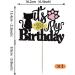 Happy Birthday Cat Cake Topper - Glittery Black Kitten Decoration for Birthday Baby Shower & Wedding Parties - Buy Online on GoSupps.com