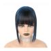 Bangs Human Hair with Bangs for Women Fringe Clip in Bangs Hair Pieces with Thining Hair Thick Hairpieces Adding Extra Hair Extensions Bangs Hair Clip(Color:Blue) 8 inches Blue