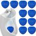 WOBBLO Urinal Deodorant Screen | Air Freshener Natural Urinal Mat Multifunctional Safe for Bathrooms Bathrooms Homes Hotels Blue (10 Pieces) - Buy Online on GoSupps.com