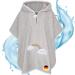 Smithy Bath Poncho Kids I Rainbow Cloud I Baby I Girls I Boys I Terry Cloth I Hood I 100% Cotton One Size Grey
