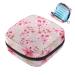 Muooum menstrual artery Bag zipper women's bandage bag tampons collect bags for women girls (pink cherry blossom) Color 1