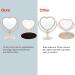 D&X 7-Inch Lovely Heart Mirror | 360 Rotation Double Sided Magnifying Makeup Mirror | Bathroom Bedroom Vanity | Cute Vintage Design (Beige Heart-Shaped) - Buy Online on GoSupps.com