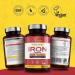 YrHealth Iron Supplement 20mg Anti-Fatigue Complex - 180 Vegan Capsules with Vitamin B12, Folic Acid, C, B6, Zinc, Copper - Made in UK - Buy Online on GoSupps.com