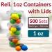 Reli. 1 oz Small Containers with Lids (500 Sets) | Jello Shot Cups with Lids | Clear Plastic Condiment Containers with Lids | Portion Cups with Lids | Sauce Cups | Souffle Cups | Stackable | Bulk - Buy Online on GoSupps.com