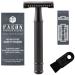 Fac n Vintage Long Handle Double Edge Safety Razor + 50 Platinum Japanese Stainless Steel Blades - Butterfly Open Shaving Razor for Smooth Wet Shaving - 200+ Shaves - Buy Online on GoSupps.com
