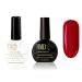 Canada HMD Soak Off UV LED GEl Nail polish color 020 with No Wipe Mirror Shine Top Coat set crimson red color
