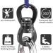 PROND Swing Swivel 35kN - Safest Rotational Device for Children's Web Tree Swing & Aerial Dance - Black - Buy Online on GoSupps.com