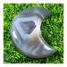 Collection Natural Agate geode Quartz Crystal Hand Carved Moon Reiki Healing.1pc (Size : 2pc)