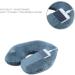 Inflatable Travel Neck Pillow - Washable Pillowcase, U-Shaped for Airplane, Train, Car - Deep Grey - Buy Online on GoSupps.com