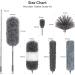 DELUX Microfiber Feather Duster Set with 100 inch Extension Pole - 7 PCS Reusable Dusters for High Ceiling Cleaning and Furniture - Buy Online on GoSupps.com