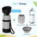 Buy Pecute 650ml Dog Water Bottle with 150ml Food Container - Portable Spout-Proof Dispenser for Travel & Outdoor Walks - Gray - Buy Online on GoSupps.com