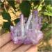 Crystal Hole Crystals 1pc 40g-46g Beautiful Purple Flame Aura Quartz Crystal Cluster Specimen Crystal Hole - Buy Online on GoSupps.com