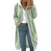 Hanxiulin fleece jacket plush jacket cuddly jacket ceiling hoodie ladies oversize down jacket warm cozy art fur women's coat elegant fleece jacket l mint green