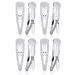 Strass-hair clips 7.6 cm bridal jewelry hair clips for women and girls wedding hair needles hair accessories 4 pieces (silver)