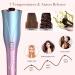 Yuehuam Auto Hair Curler Automatic Curling Iron Wand with 4 Temperatures & 3 Timers Dual Voltage Auto Shut-Off Spin Iron for Hair Styling Blue/Purple Gradient - Buy Online on GoSupps.com