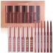 KIMIEYE 12Pcs Lip Liner and Lipstick Set - Waterproof Velvety Matte Lipstick Gift Kit for Women (SET A) - Buy Online on GoSupps.com