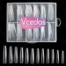 Vcedas 240PCS Extra Long Full Cover Nails XXL Coffin Tips Clear Long Ballerina False Nail Tips for DIY Finger with Box (240 Clear)
