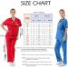 BASIC APPAREL USA Women's 4 Way Stretch Medical Scrub Set - V-Neck Top with Drawstring Pants - 2XL - Buy Online on GoSupps.com