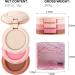 Erinde Highlighter Bronzer & Blush Powder Palette Matte Shimmer Powder Makeup Face Palette with Mirror All in One Blendable Travel Friendly Cruelty Free 3 Colours #05 - Buy Online on GoSupps.com