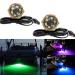 JXOFROAD 1/2" NPT RGBW Boat Drain Plug Lights LED Underwater Stainless Steel Stern Plug Light No Drilling Required with IR Remote/APP Control Dynamic Modes(2 Packs)