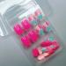 Flower Press On Nails - Short Square Fake Nails with Light Blue Pink Floral Design | Glossy Reusable Glue On Nails for Women | 24 Pack AA-10 - Buy Online on GoSupps.com