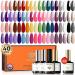 Modelones Gel Nail Polish 36 Colors All Seasons Holiday Gel Polish with Glossy & Matte Top Coat Base Coat Starter Kit Soak Off U V Gel Nail Kit Nail Art Starter Kit Beauty Gifts Set Box Pink