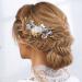 Gold Butterfly Wedding Hair Vine - Crystal Pearl Bridal Headband - Buy Online on GoSupps.com
