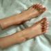 Tdhlw silicone feet window doll foot silicone feet model model in life size as sketch nail art practice jewelry shoe socks exhibition can choose toenails B 37 37 b