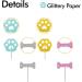 Dog Paw & Bone Cupcake Toppers Puppy Baby Shower Cupcake Toppers Puppy Themed Dessert Picks Baby Girl/Boy Birthday Party Decoration - Pink & Blue Glitter - Buy Online on GoSupps.com