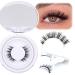 Magnetic Eyelashes Cat Eye Wispy Lashes Magnetic False Eyelashes with Applicator No Glue Needed Natural Strip Lashes Durable 1 Pair Magnetic Lashes