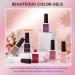 Makartt Gel Nail Polish Kit - 6 Colors Soak Off UV Gel Set for Nail Art - Pink Wine Red Purple - DIY Home & Salon - Buy Online on GoSupps.com